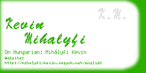 kevin mihalyfi business card